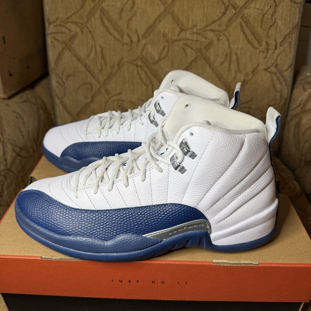 Nike Air Jordan 12 Retro Sneakers French Blue, Size 10.5, CT8013-114